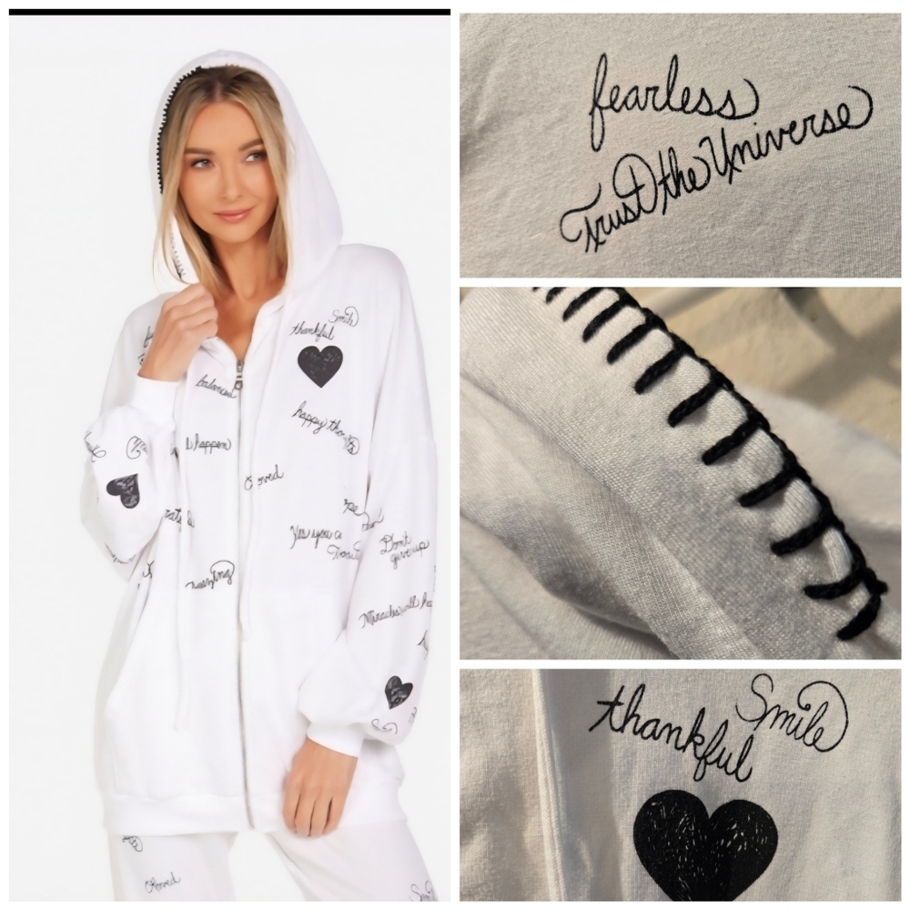 Lauren Moshi Georgina Happy Thoughts hoodie